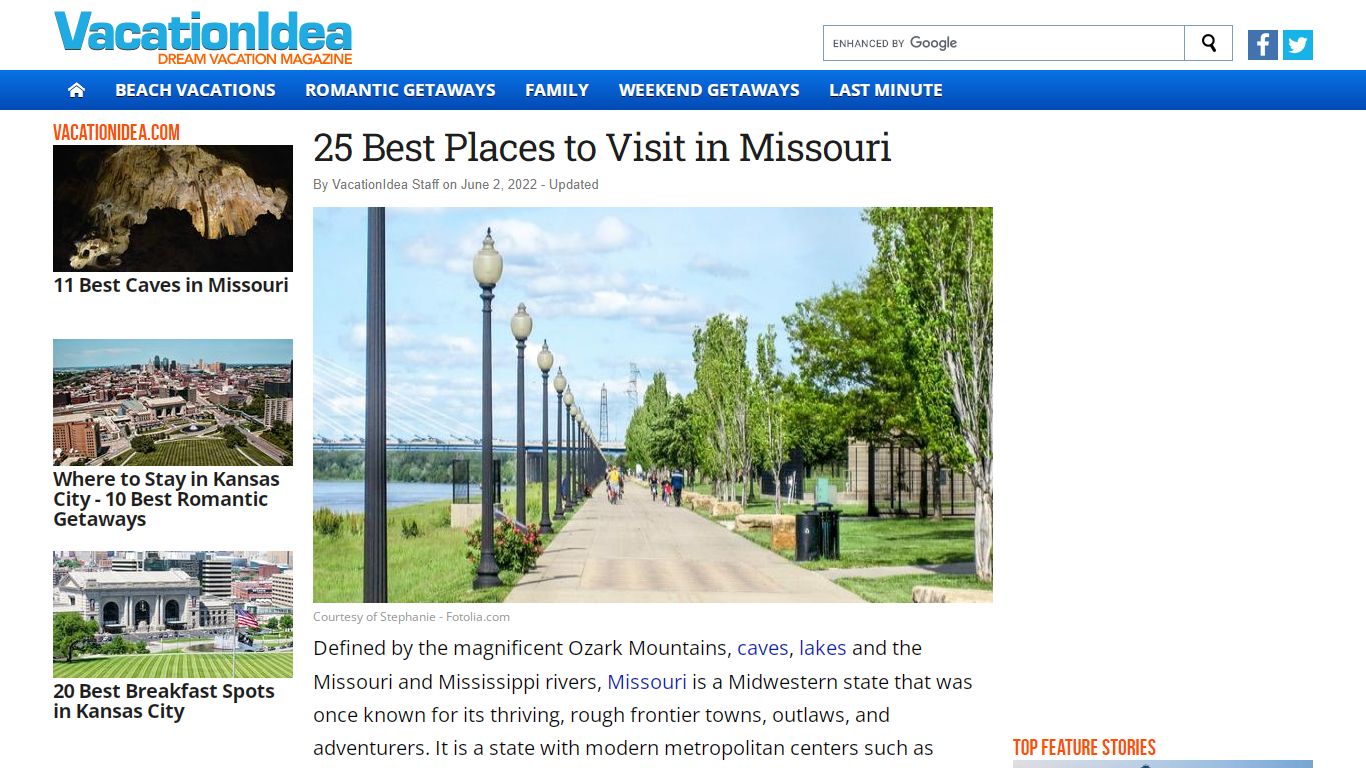 25 Best Places to Visit in Missouri - VacationIdea